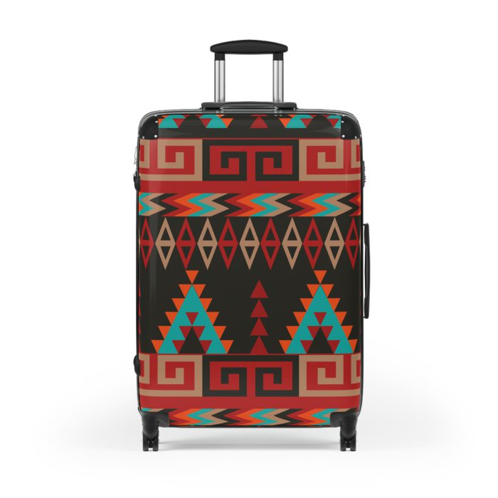 Aztec Suitcase - A stylish suitcase featuring an elegant Aztec-inspired design, perfect for travelers who want to stand out in style.