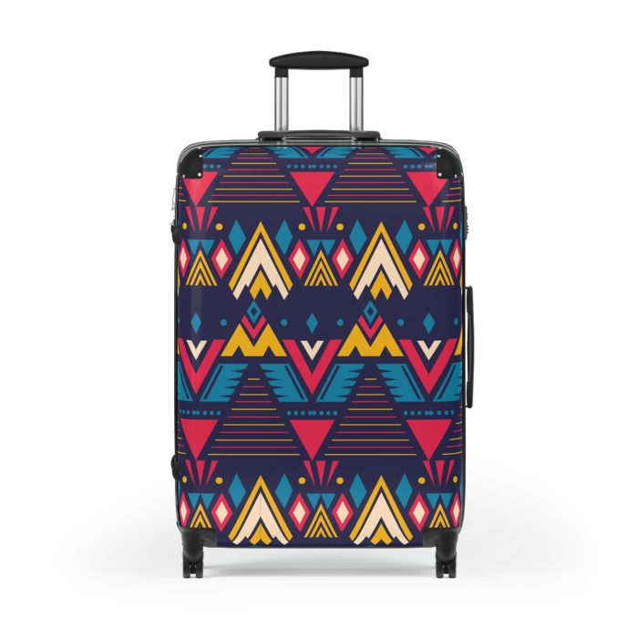 Aztec Suitcase - A stylish suitcase featuring an elegant Aztec-inspired design, perfect for travelers who want to stand out in style.