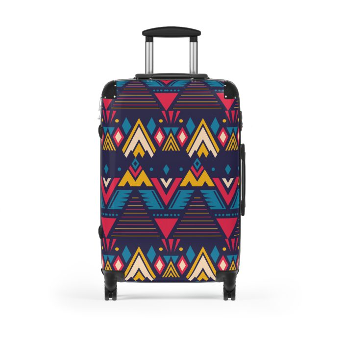 Aztec Suitcase - A stylish suitcase featuring an elegant Aztec-inspired design, perfect for travelers who want to stand out in style.