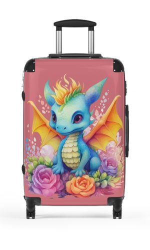 Dragon Suitcase - A luggage adorned with a captivating dragon design, perfect for travelers who want to add a touch of fantasy and adventure to their journeys.