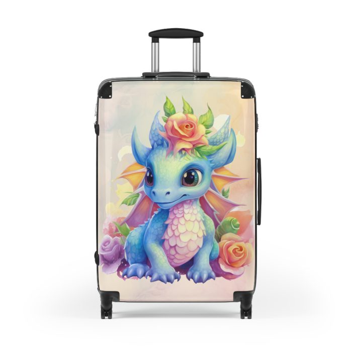 Dragon Suitcase - A luggage adorned with a captivating dragon design, perfect for travelers who want to add a touch of fantasy and adventure to their journeys.