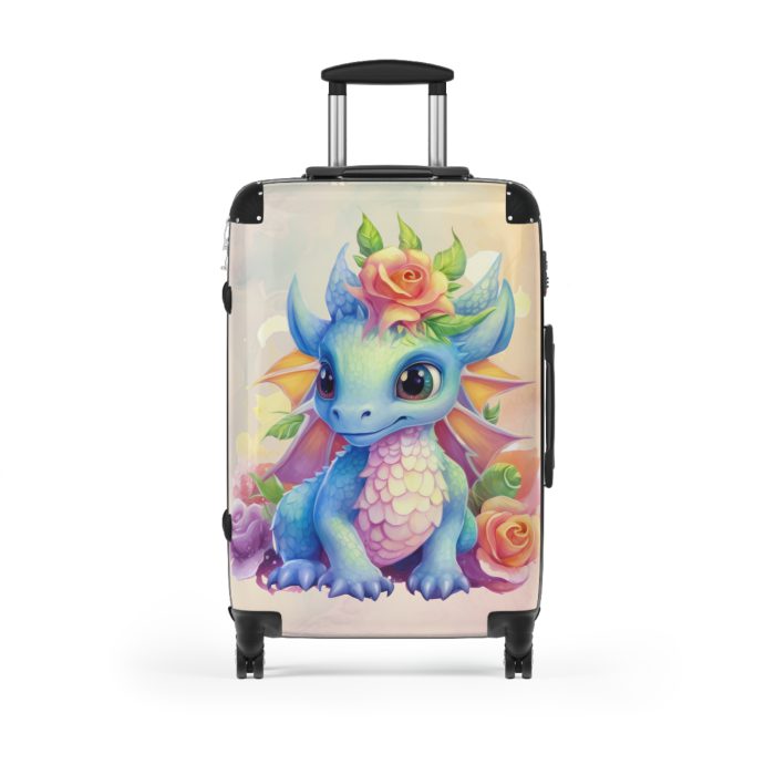 Dragon Suitcase - A luggage adorned with a captivating dragon design, perfect for travelers who want to add a touch of fantasy and adventure to their journeys.