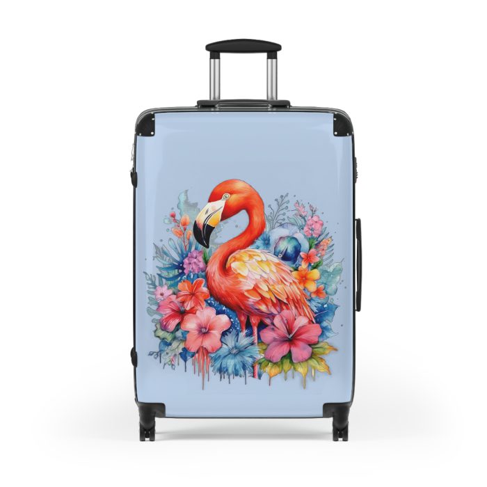 Flamingo suitcase, a durable and stylish travel companion. Crafted with flamingo designs, it's perfect for enthusiasts on the go.