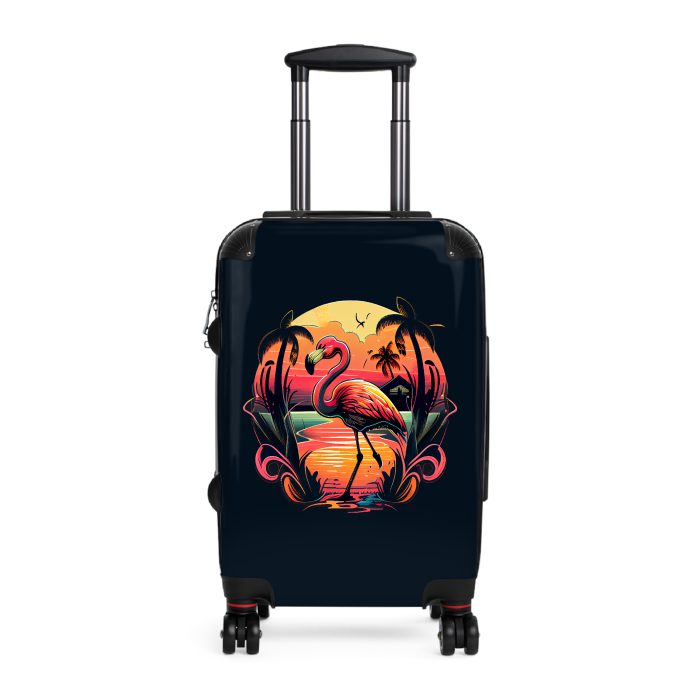 Flamingo suitcase, a durable and stylish travel companion. Crafted with flamingo designs, it's perfect for enthusiasts on the go.