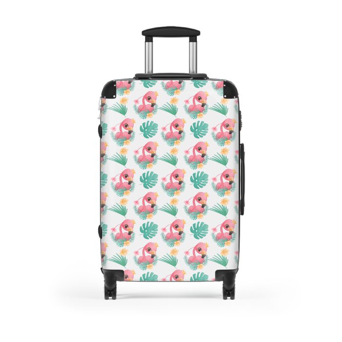 Flamingo suitcase, a durable and stylish travel companion. Crafted with flamingo designs, it's perfect for enthusiasts on the go.