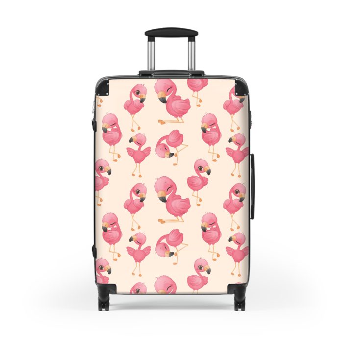 Flamingo suitcase, a durable and stylish travel companion. Crafted with flamingo designs, it's perfect for enthusiasts on the go.