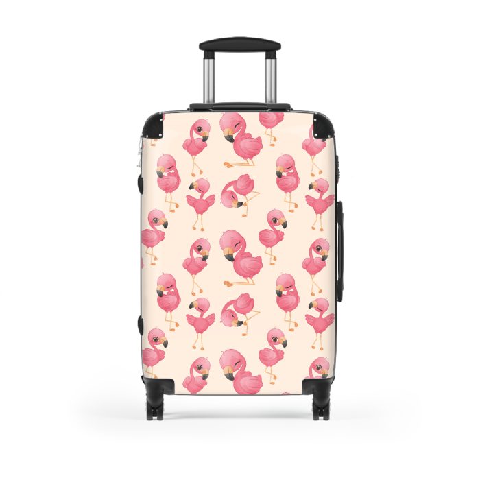 Flamingo suitcase, a durable and stylish travel companion. Crafted with flamingo designs, it's perfect for enthusiasts on the go.