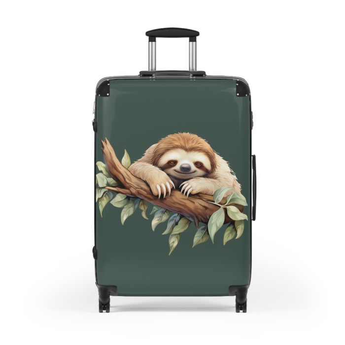 Sloth Suitcase - Cute sloth-themed travel luggage for a fun and stylish adventure.