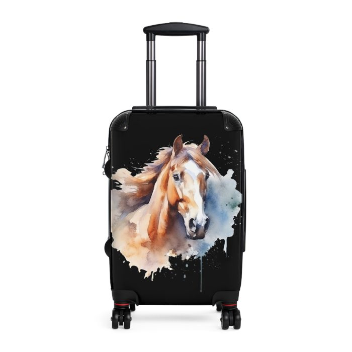 Horse Suitcase - A luggage adorned with a captivating horse-themed design, perfect for travelers who want to add a touch of equestrian elegance to their journeys.