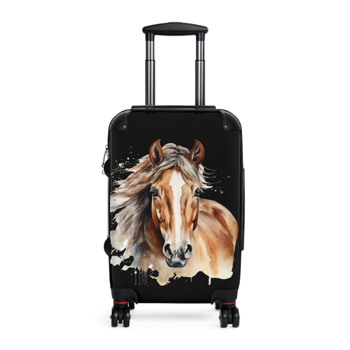 Horse Suitcase - A luggage adorned with a captivating horse-themed design, perfect for travelers who want to add a touch of equestrian elegance to their journeys.