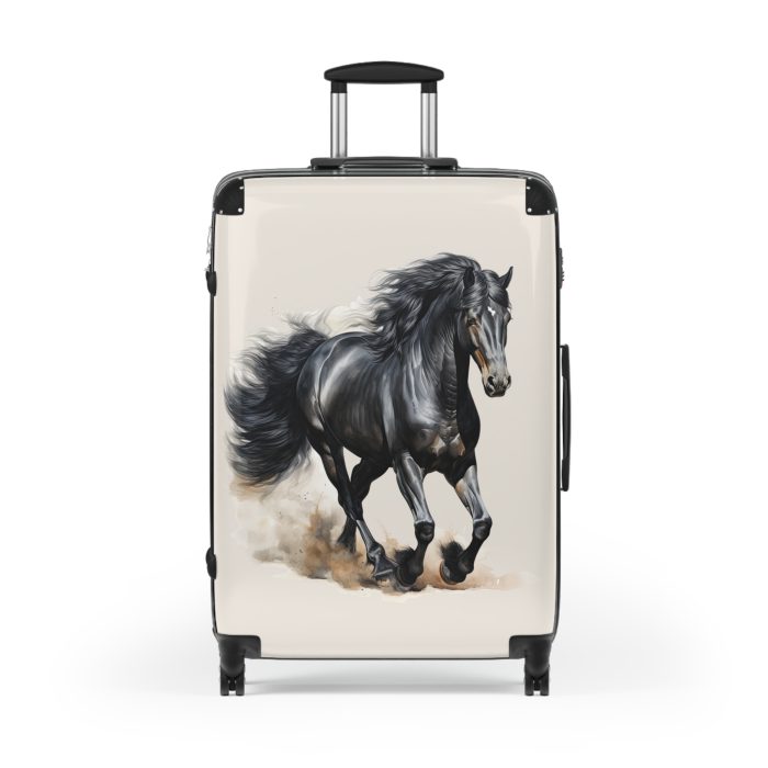 Horse Suitcase - A luggage adorned with a captivating horse-themed design, perfect for travelers who want to add a touch of equestrian elegance to their journeys.