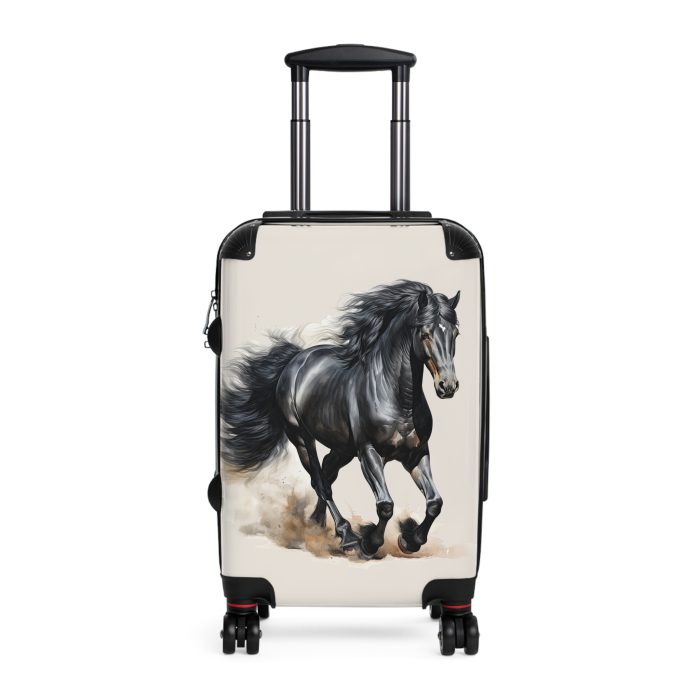 Horse Suitcase - A luggage adorned with a captivating horse-themed design, perfect for travelers who want to add a touch of equestrian elegance to their journeys.