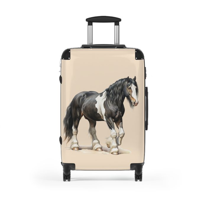 Horse Suitcase - A luggage adorned with a captivating horse-themed design, perfect for travelers who want to add a touch of equestrian elegance to their journeys.