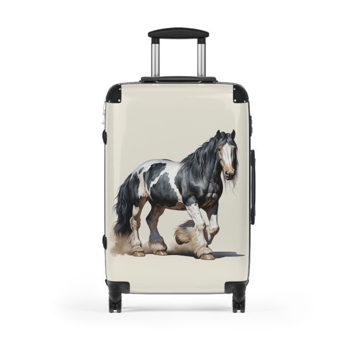 Horse Suitcase - A luggage adorned with a captivating horse-themed design, perfect for travelers who want to add a touch of equestrian elegance to their journeys.