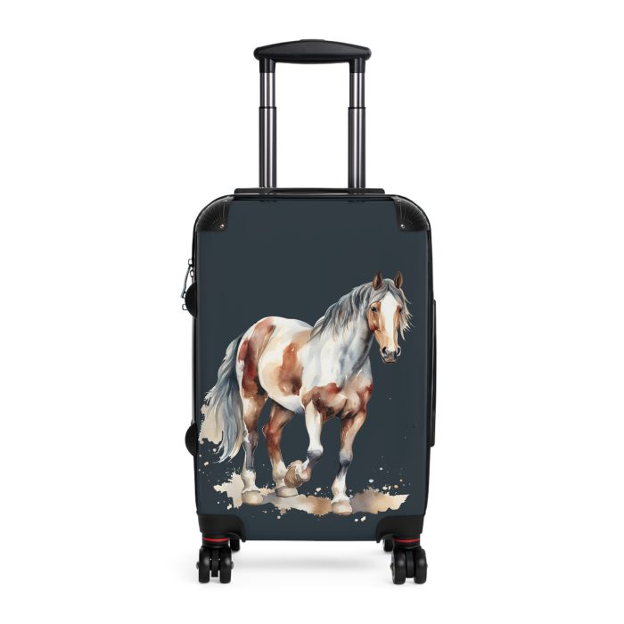 Horse Suitcase - A luggage adorned with a captivating horse-themed design, perfect for travelers who want to add a touch of equestrian elegance to their journeys.