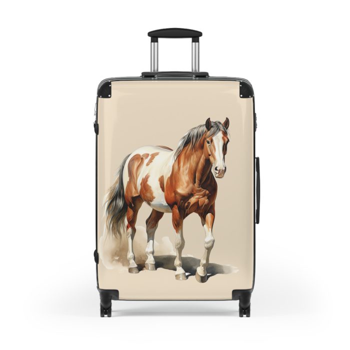 Horse Suitcase - A luggage adorned with a captivating horse-themed design, perfect for travelers who want to add a touch of equestrian elegance to their journeys.