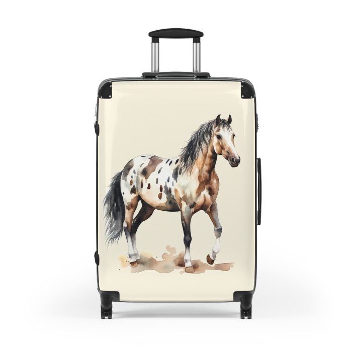 Horse Suitcase - A luggage adorned with a captivating horse-themed design, perfect for travelers who want to add a touch of equestrian elegance to their journeys.