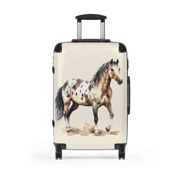 Horse Suitcase - A luggage adorned with a captivating horse-themed design, perfect for travelers who want to add a touch of equestrian elegance to their journeys.