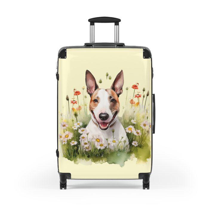 Bold Bull Terrier suitcase, a durable and faithful travel companion. Crafted with Bull Terrier designs, it's the perfect luggage for Bull Terrier enthusiasts on the go.