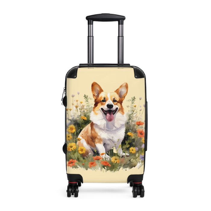 Whimsical Corgi suitcase, a durable and delightful travel companion. Crafted with Corgi designs, it's perfect for enthusiasts on the go.