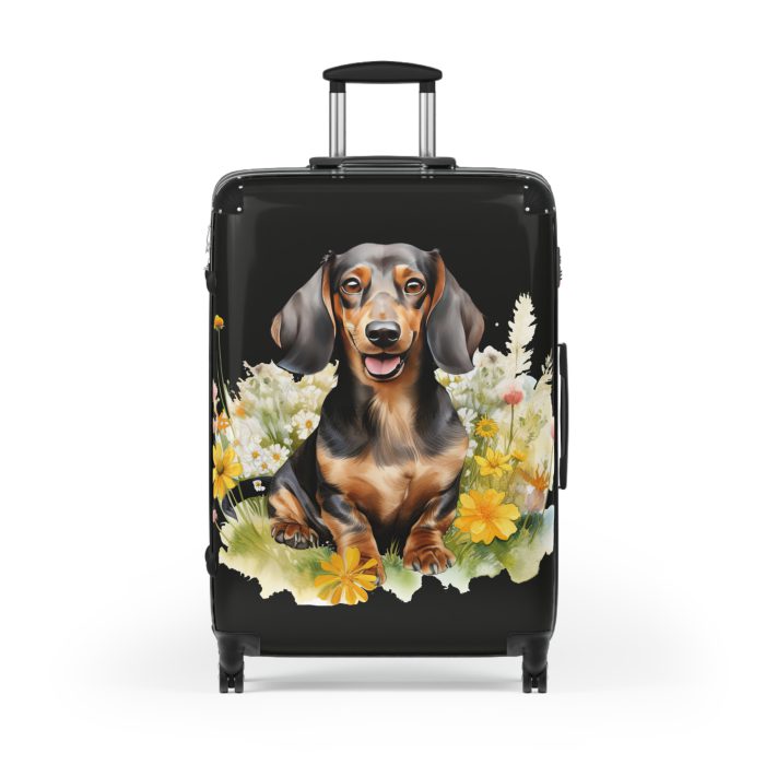 Charismatic Dachshund suitcase, a durable and delightful travel companion. Crafted with Dachshund designs, it's perfect for enthusiasts on the go.