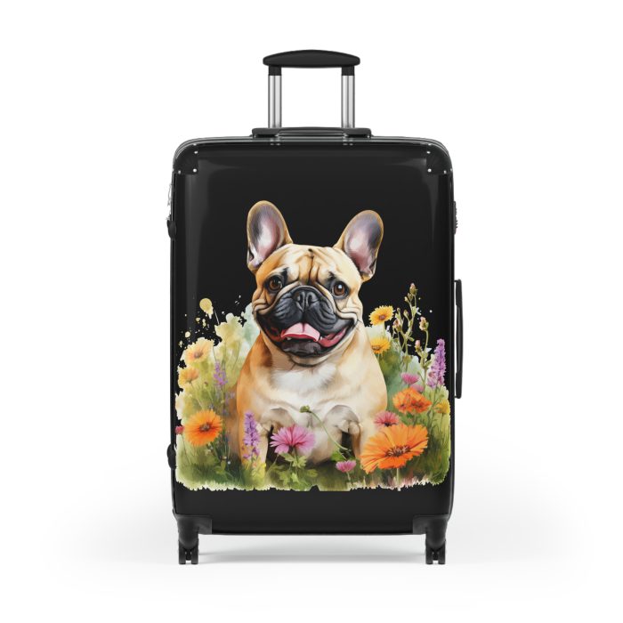 Stylish French Bulldog suitcase, a durable and fashionable travel companion. Crafted with French Bulldog designs, it's perfect for enthusiasts on the go.