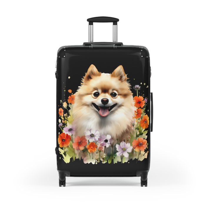 Stylish Pomeranian suitcase, a durable and fashionable travel companion. Crafted with Pomeranian designs, it's perfect for enthusiasts on the go.