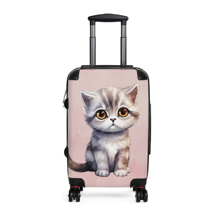 Cat Suitcase - A luggage adorned with a charming cat-themed design, perfect for travelers who want to add a touch of feline charm to their journeys.