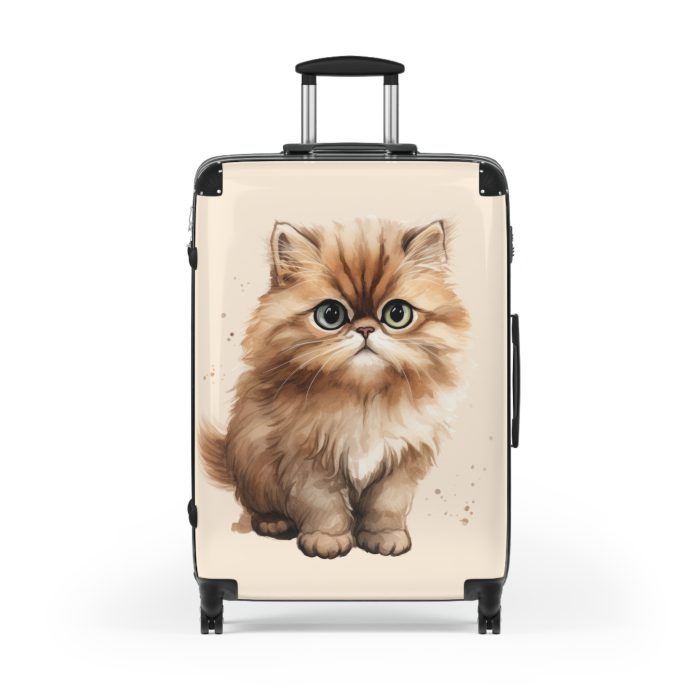 Cat Suitcase - A luggage adorned with a charming cat-themed design, perfect for travelers who want to add a touch of feline charm to their journeys.