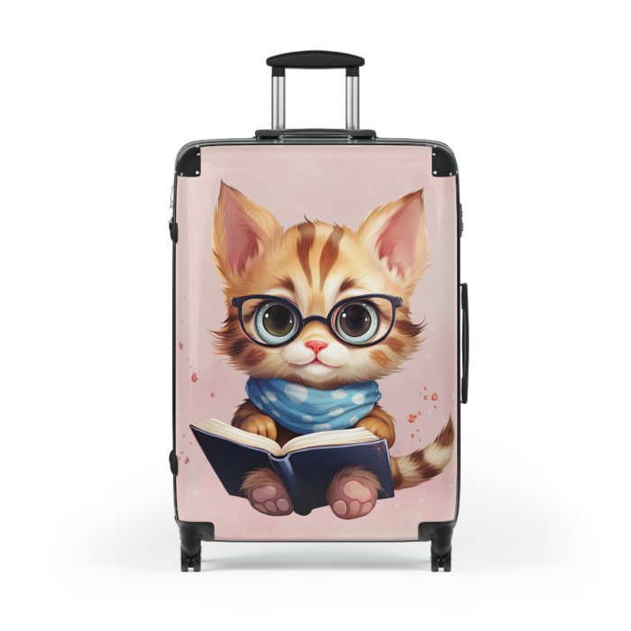 Cat Suitcase - A luggage adorned with a charming cat-themed design, perfect for travelers who want to add a touch of feline charm to their journeys.