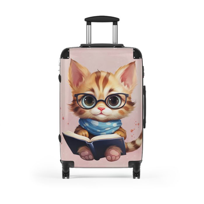 Cat Suitcase - A luggage adorned with a charming cat-themed design, perfect for travelers who want to add a touch of feline charm to their journeys.