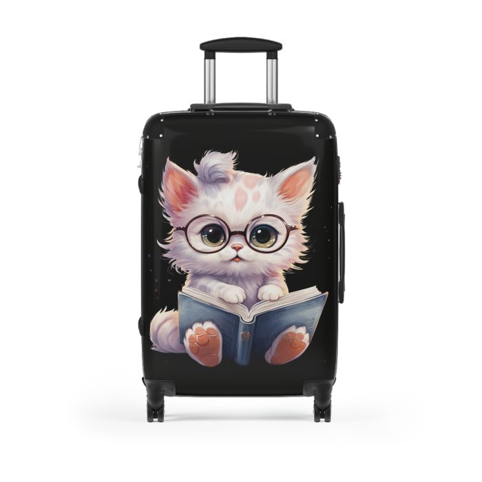 Cat Suitcase - A luggage adorned with a charming cat-themed design, perfect for travelers who want to add a touch of feline charm to their journeys.