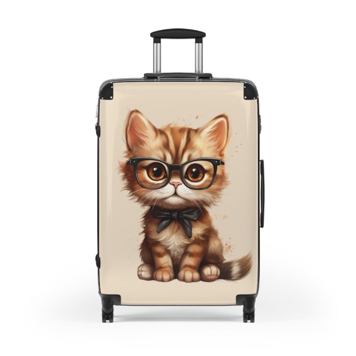 Cat Suitcase - A luggage adorned with a charming cat-themed design, perfect for travelers who want to add a touch of feline charm to their journeys.