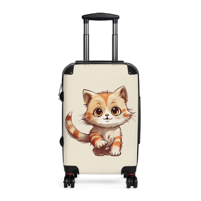 Cute Cat Suitcase - A charming travel companion adorned with adorable cat illustrations, blending cuteness with practicality for your journeys.