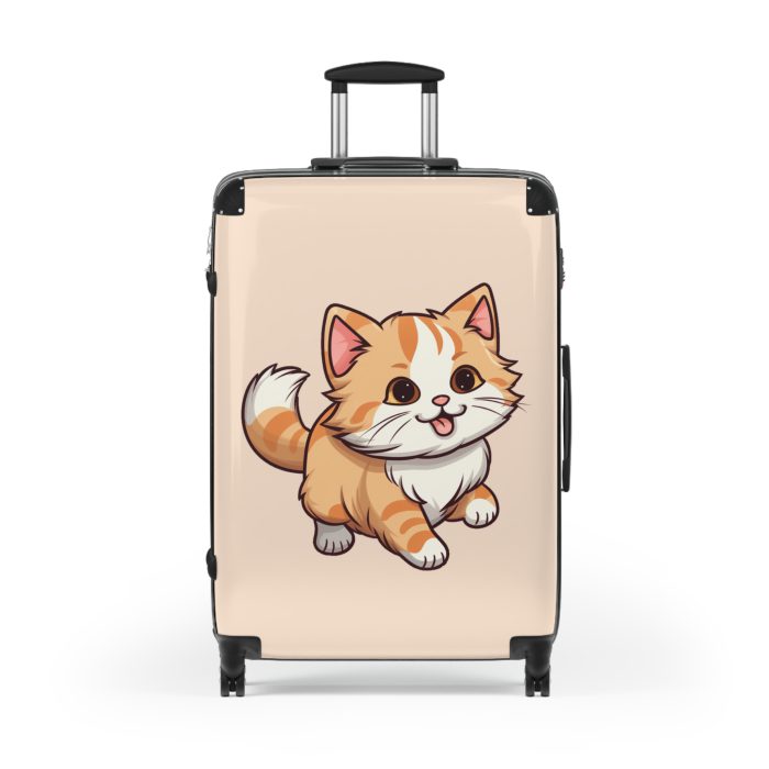 Cute Cat Suitcase - A charming travel companion adorned with adorable cat illustrations, blending cuteness with practicality for your journeys.