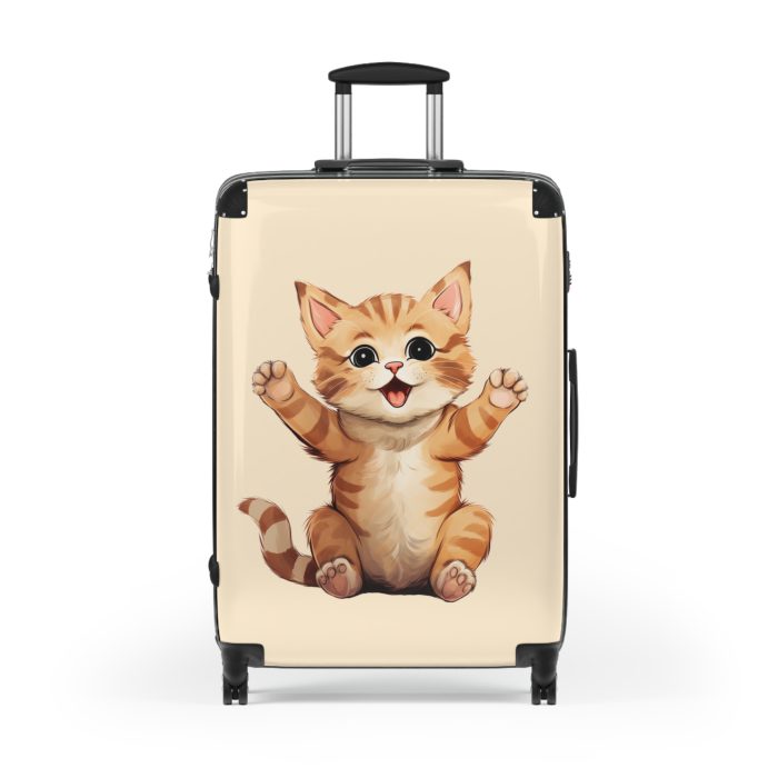 Cute Cat Suitcase - A charming travel companion adorned with adorable cat illustrations, blending cuteness with practicality for your journeys.