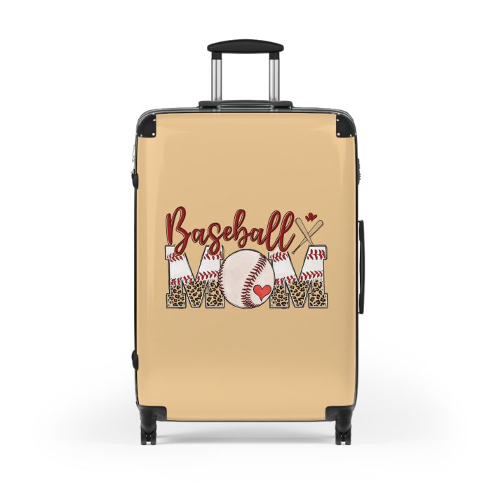 Sporty Baseball Mom suitcase, a durable and athletic travel companion. Crafted with baseball mom designs, it's perfect for enthusiasts on the go.