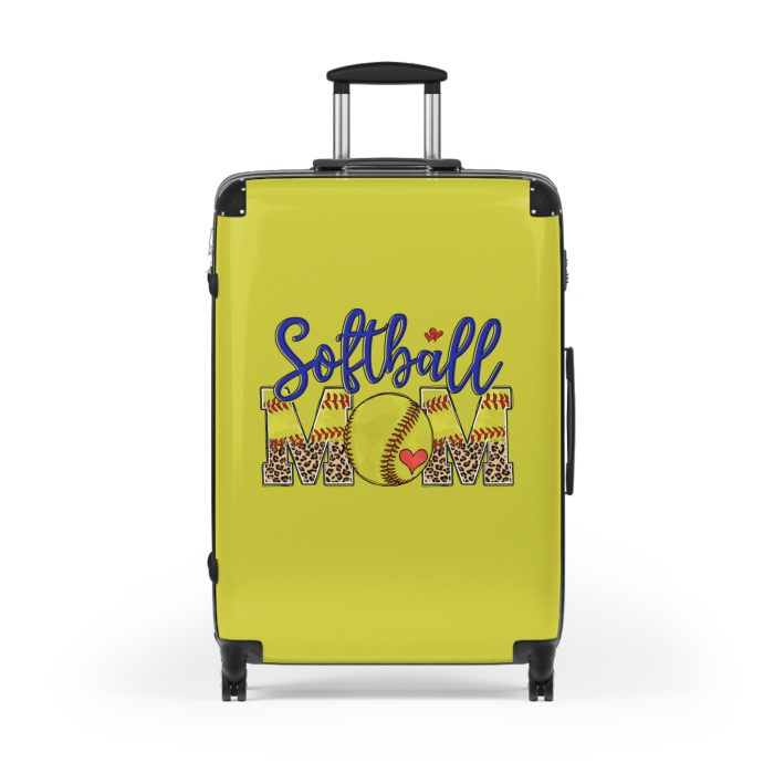 Sporty Softball Mom suitcase, a durable and athletic travel companion. Crafted with softball mom designs, it's perfect for enthusiasts on the go.