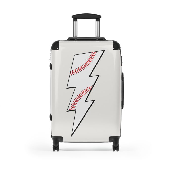 Sporty Lightning Bolt Baseball suitcase, a durable and stylish travel companion. Crafted with lightning bolt baseball designs, it's perfect for enthusiasts on the go.