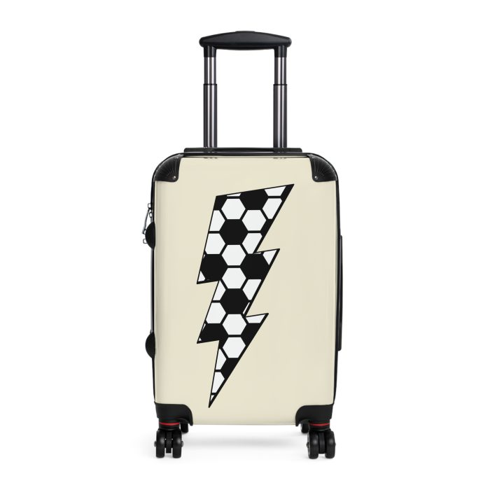 Sporty Lightning Bolt Football suitcase, a durable and stylish travel companion. Crafted with lightning bolt football designs, it's perfect for enthusiasts on the go.