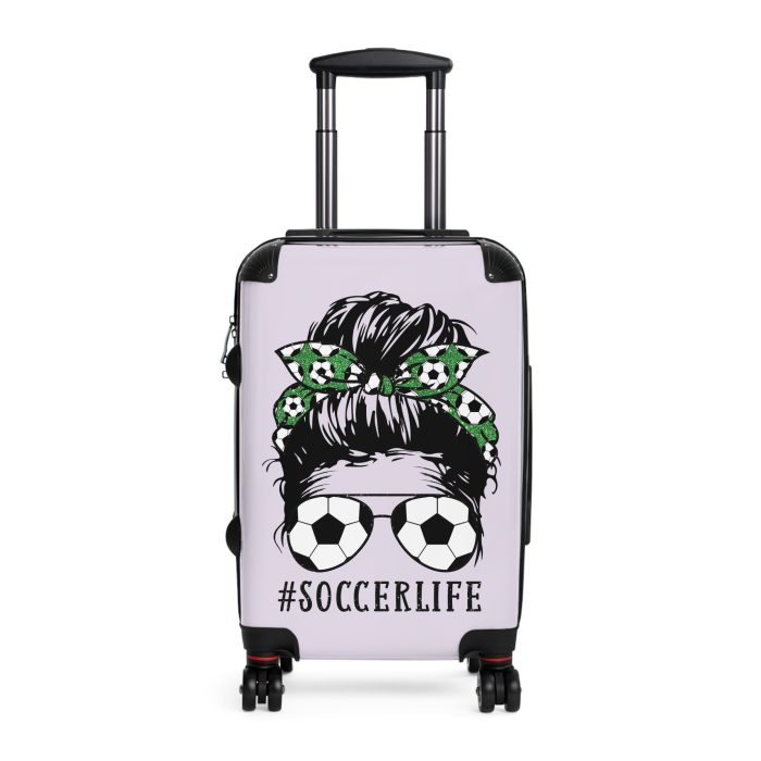 Soccer Life Suitcase - A sporty travel companion for those who live the soccer life. Stylish design meets functionality for the avid football enthusiast.