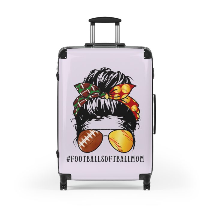 Football Softball Mom Suitcase - A stylish and versatile companion for moms cheering on football fields and softball diamonds.