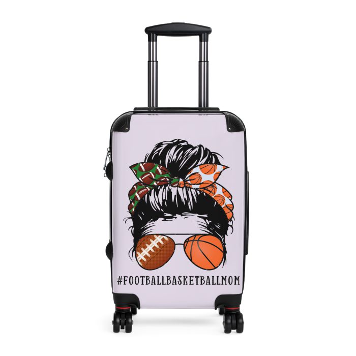 Football Basketball Mom Suitcase - A winning accessory for moms on the go, mastering both football and basketball sidelines.