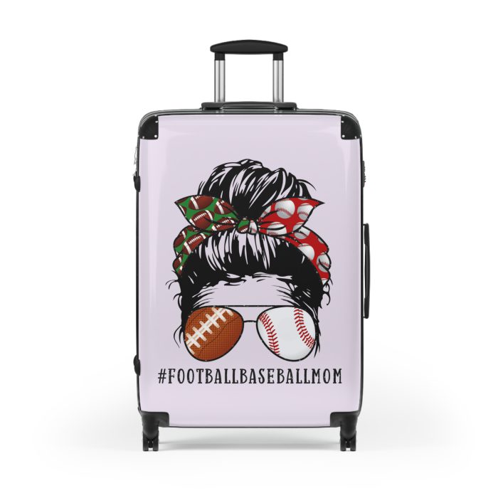 Football Baseball Mom Suitcase - A winning accessory for moms on the go, mastering both football fields and baseball diamonds.