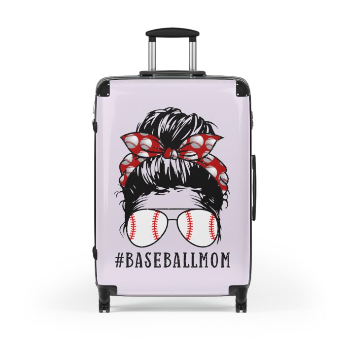 Baseball Mom Suitcase - Your ideal travel companion, designed for moms who hit home runs both in the stands and at home.