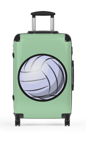 Volleyball Suitcase - A luggage adorned with a sporty volleyball-themed design, perfect for travelers who want to travel in style with their favorite sport.