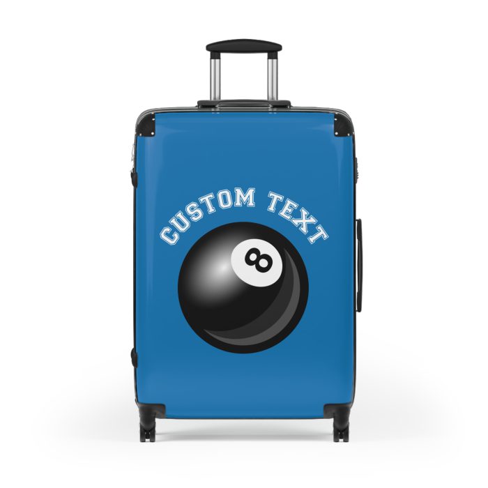 Custom Billiard Suitcase - A personalized luggage adorned with a custom billiard-themed design, perfect for game enthusiasts who want to travel in style with their favorite game.