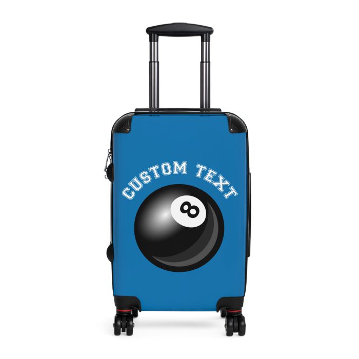 Custom Billiard Suitcase - A personalized luggage adorned with a custom billiard-themed design, perfect for game enthusiasts who want to travel in style with their favorite game.