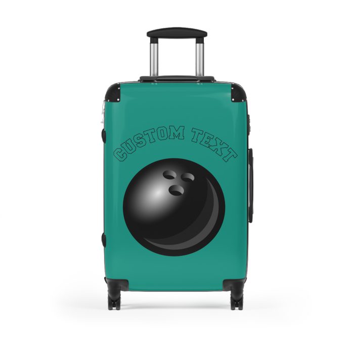 Custom Bowling Suitcase - A personalized luggage adorned with a custom bowling-themed design, perfect for sports enthusiasts who want to travel in style with their favorite sport.