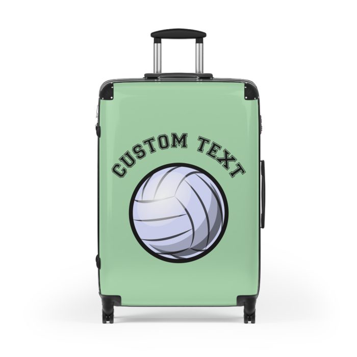 Custom Volleyball Suitcase - A personalized luggage adorned with a custom volleyball-themed design, perfect for sports enthusiasts who want to travel in style with their favorite sport.